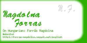 magdolna forras business card